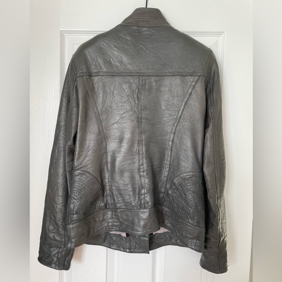 Danier Italian Leather Jacket Coat, Dark Grey, Women’s Size XS - Picture 7 of 10